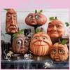 Unique Decorative Resin Halloween Pumpkin Lantern Set For Spooky Home Decor Display