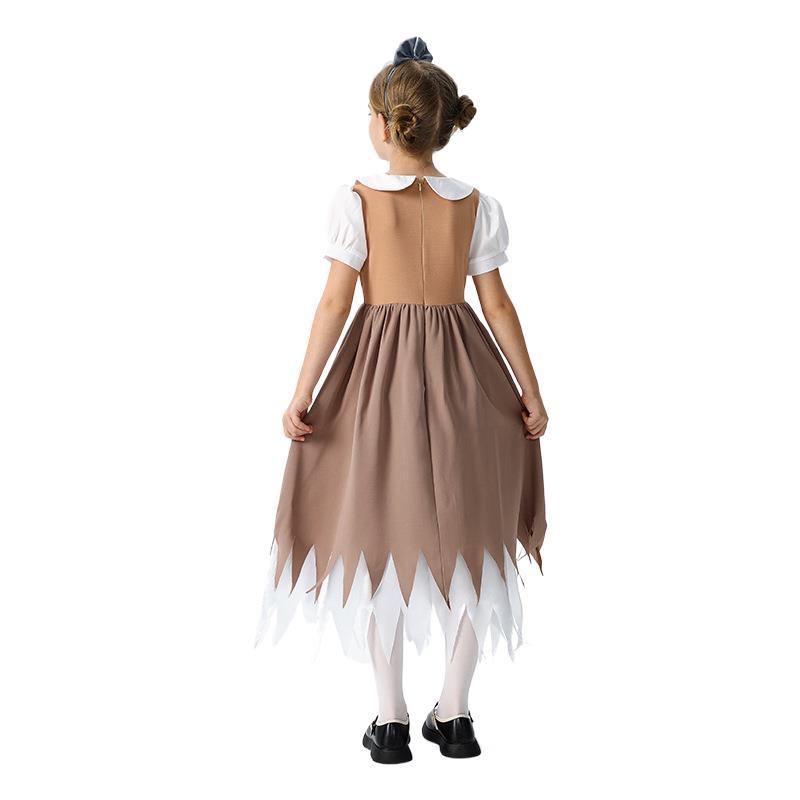 Halloween Children's Costume Snow White Pastoral Manor Farm Maid Dress Civilian Dress