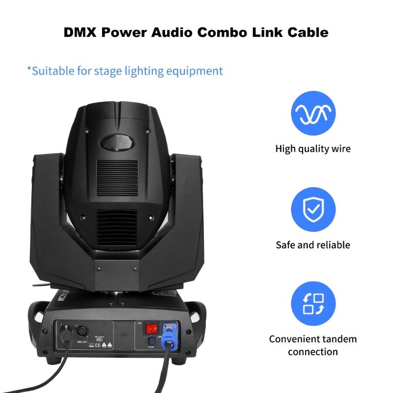 High Current Power Con XLR Cable Combination Cable for Stage Lights Delivering Both Electricity and Data