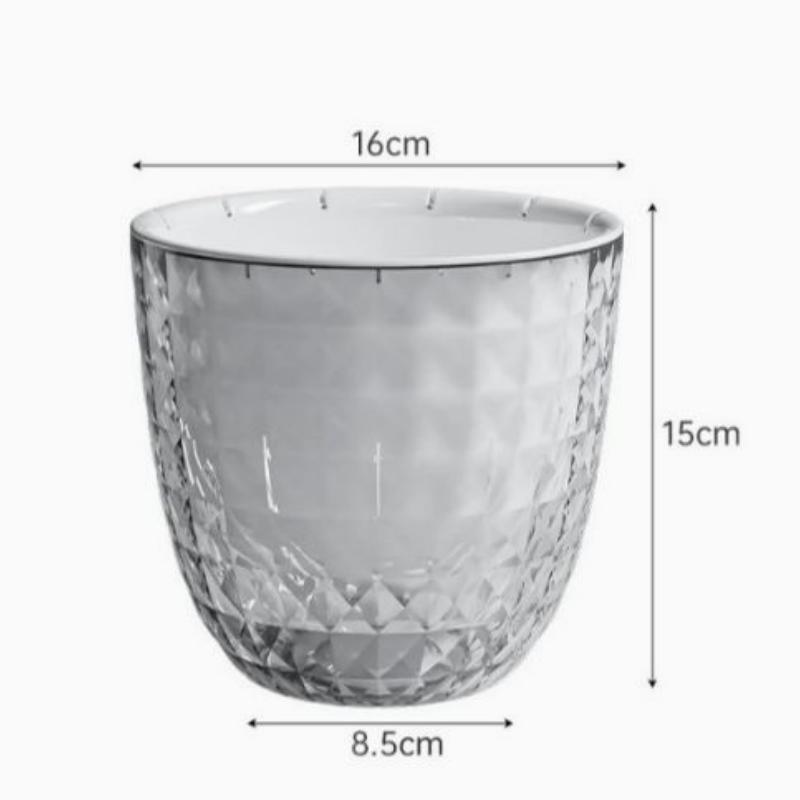 1pc Self Watering Plant Pot Durable Hydroponic Flower Pot Clear Double Layer Plastic Hydroponic Flower Pot Gardening Accessories