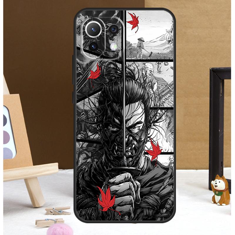 Japan Samurai Ninja Case For POCO M6 X3 X5 X6 Pro F3 F5 M5s Cover For Xiaomi 13T 12T 11T 14 Pro 12 13 Lite Case
