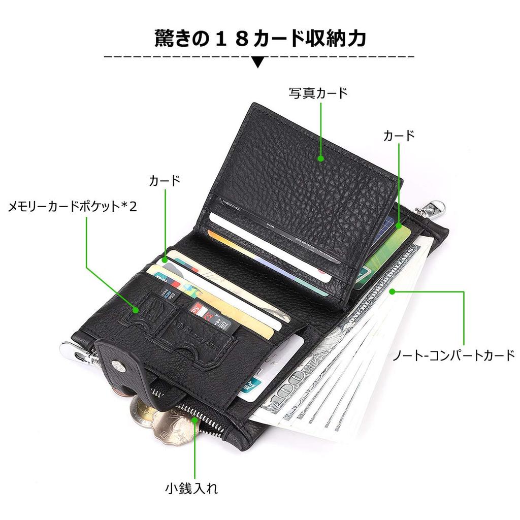 Gofelt Leather Wallet for Men and Genuine Coin 2 Holds 18 Large Round Made In Business Gift Women, Bifold, Leather, Purse, Pockets, Cards, Capacity,