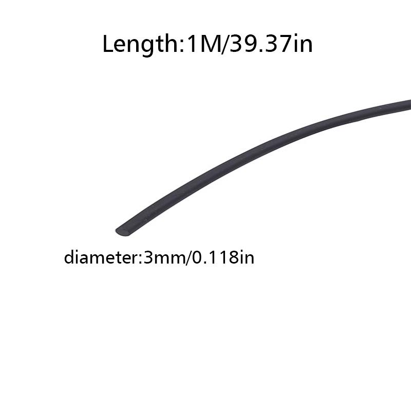 Black Rubber Strip Gaskets Round Sealing Strip Wear-Resistant Bar For Cabinet Door Seal Grease Separator 3/5/6/8/10/12/15/18mm