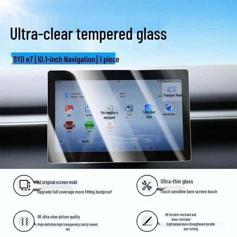 BYD E7 Center Console Tempered Glass Screen Protector