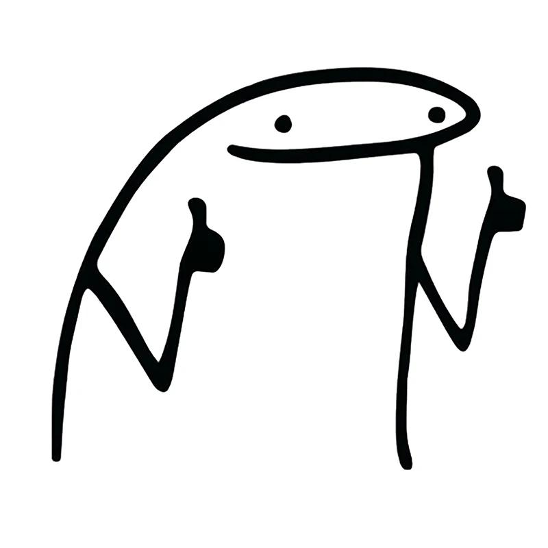 

Stick Man Thumbs Up Car Decal Automotive Die Cut Vinyl Sticker Auto Decoration Bumper Window Graphics чорний