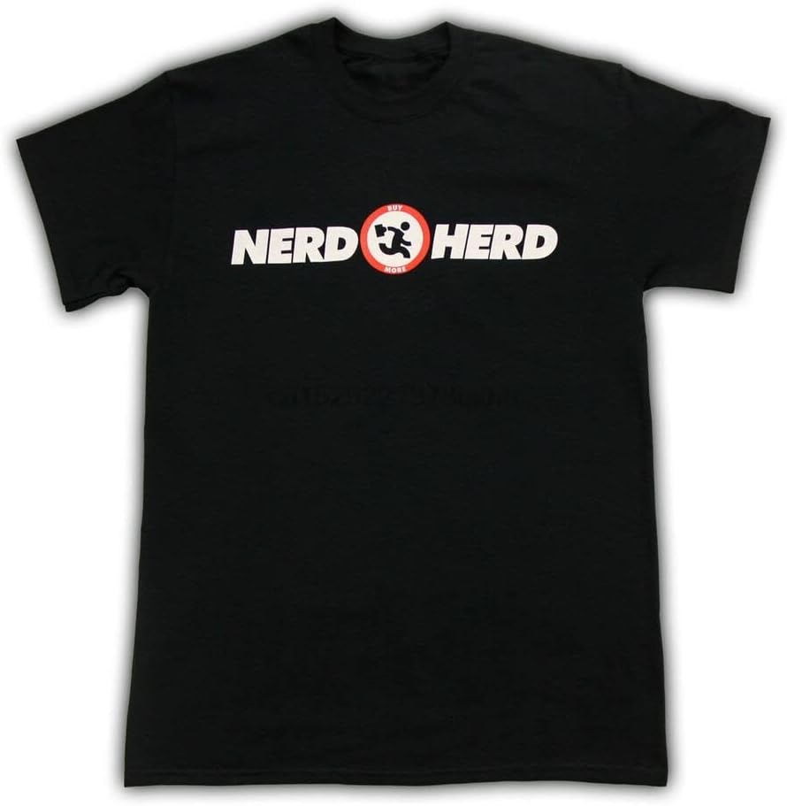 Adult Black Action Comedy TV Show Chuck Buy More Nerd Herd Logo T-Shirt Tee M чёрный