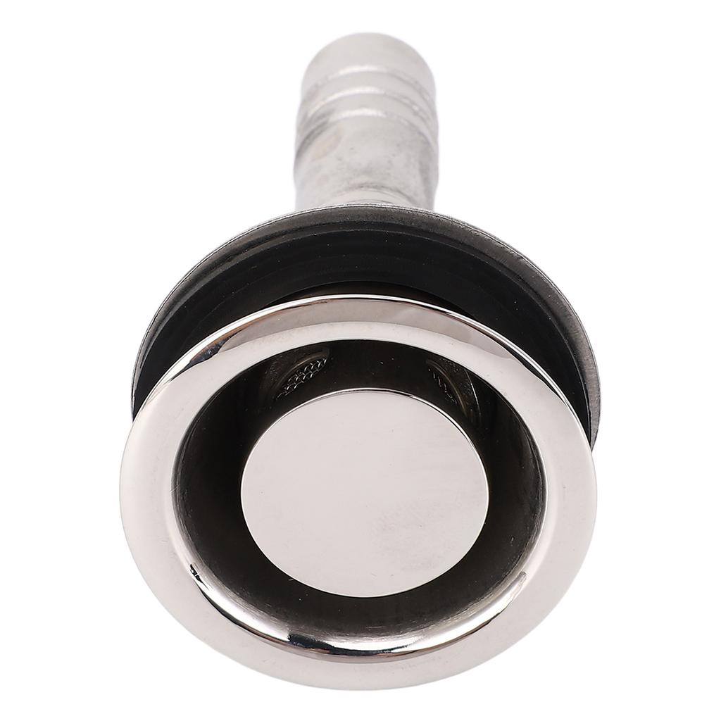 316 Stainless Steel Straight Thru Hull Valve Fitting 16mm Vent Hole for Marine Boats Ships Yachts
