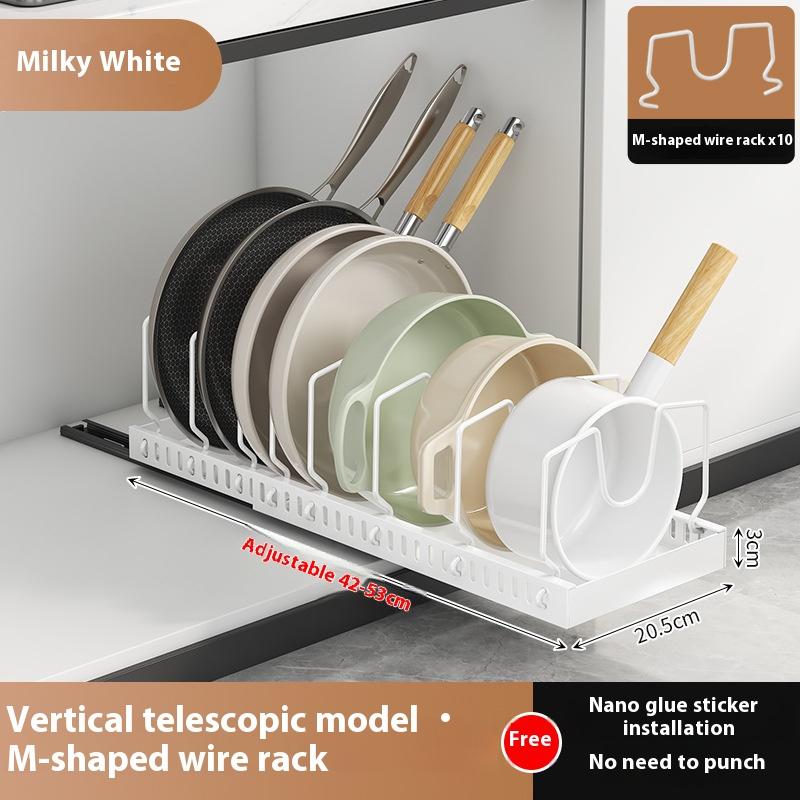 Wysuwany Organizer na Garnki i Patelnie Wielofunkcyjna Taca do Przechowywania Typu Szuflada Kuchenna Stojak do Przechowywania Pojemników na Przyprawy Organizer do Szafek