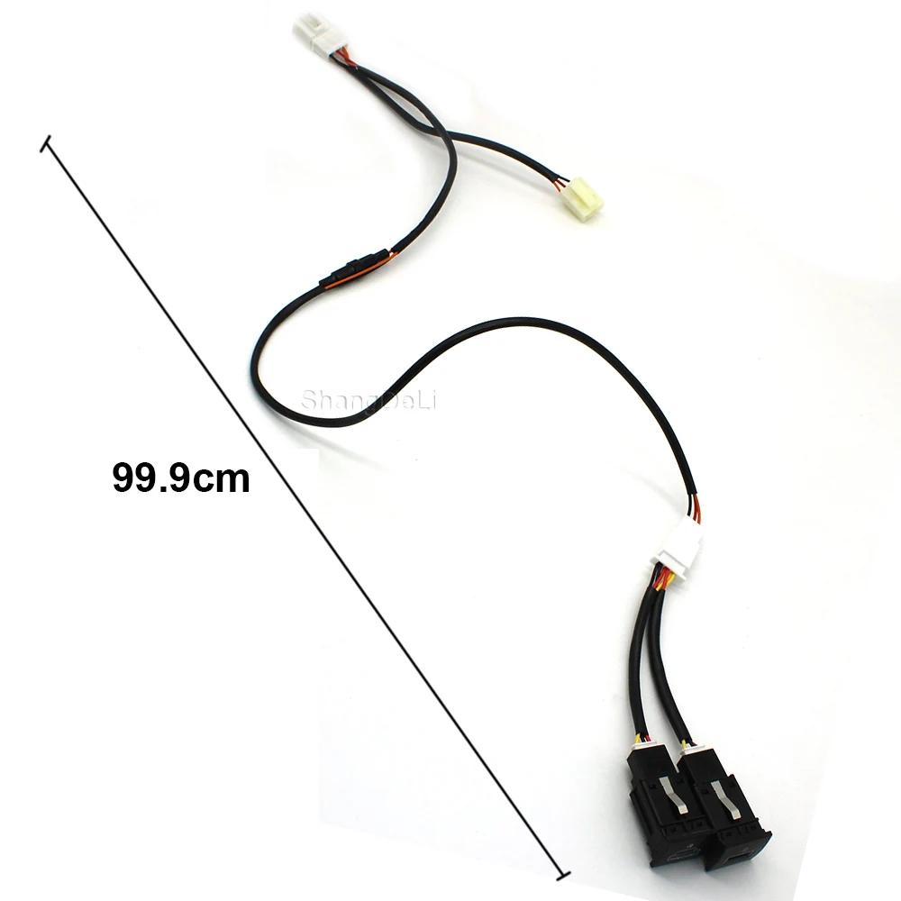 Car USB Charger PD Quick Charge QC3.0 Phone Charging Adapter Outlet Button For Volkswagen Golf 6 Jetta 5 MK6 Scirocco 2006-2012