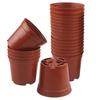 A84E-200Pcs 8.5CM Round Plastic Plant Pots Small Flower Pots For Plant Nursery Small Potted Plants