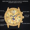 Men's Automatic Mechanical Watch with Three Eye Timing Dial 24-hour Moon Phase Display Calendar Men's Business Mechanical Watch