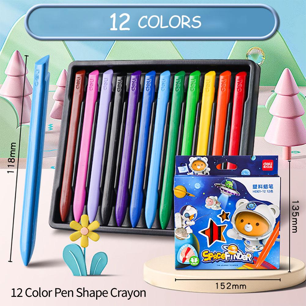 

12/24 Colors Wax Crayons Drop Shaped Palm Grip Crayons for Kids Washable Safe Painting Drawing Tool School Student Art Supplies