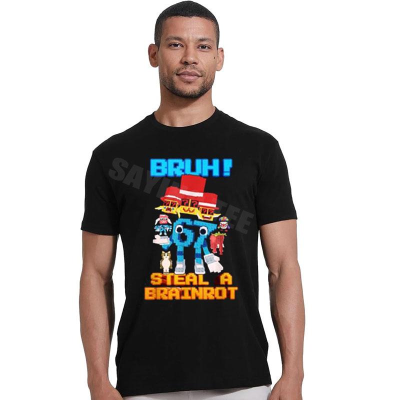 67 Six Seven 6-7 - Funny Steal Brainrot Boys Fashion Gaming Meme T-Shirt Y2k Christmas Costume Sons Novelty Gift Cute Saying Tee