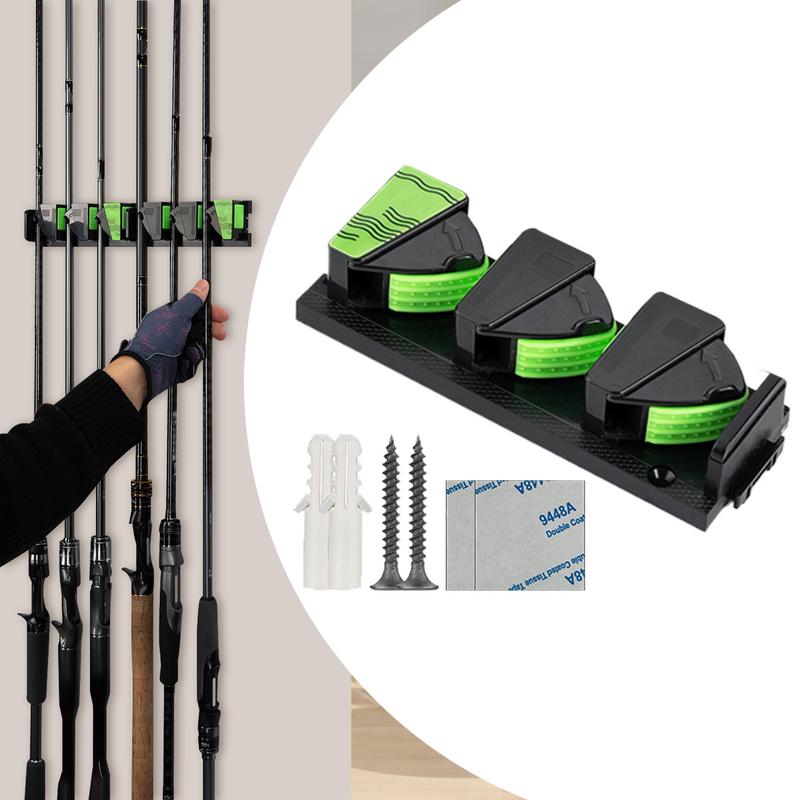 Wall Mounted Fishing Rod Rack Wall Fishing Pole Management Holders Angling Equipment Organization Accessories For Husband Dad