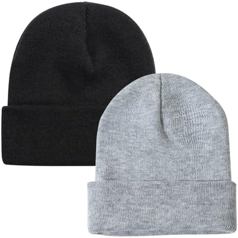 Rosoz Unisex Winter Beanie Cuffed Knit Skull Cap for Men and Women