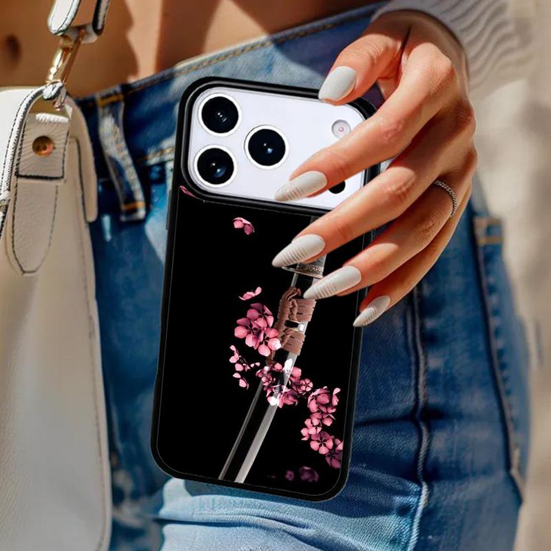 Japan Samurai Katana Phone Case For iPhone 17 Air 14 15 13 12 Max Cover For Apple 14 15 16 16e 11 Pro Max Plus