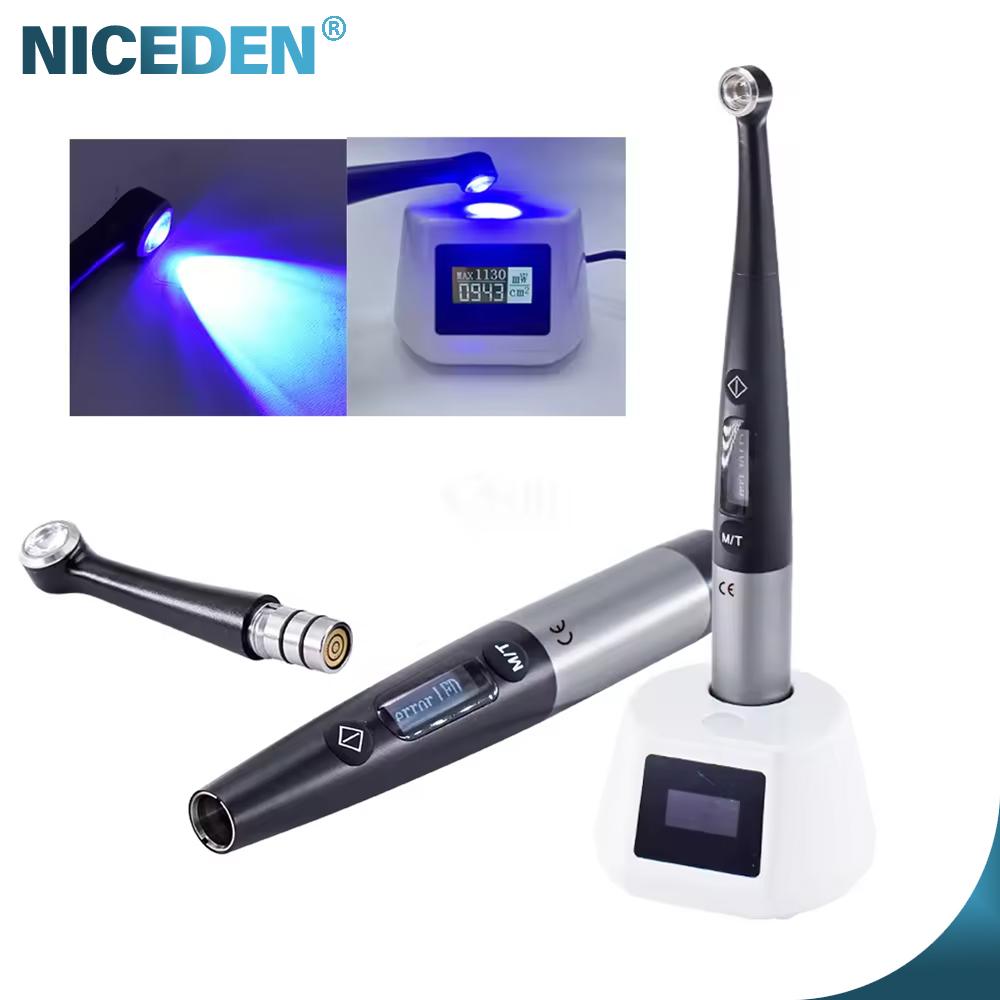 Niceden 3000 mw/cm2 Hambaravi Valguskõvastuslamp 1 Sekund Kõrge Võimsusega Kõvastamine 7 Režiimiga Kaariesedetektor LED Kõvastusvalgus