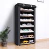 Multi-layer Dustproof Shoe Rack with Roller Blind for Dorms and Rental Rooms
