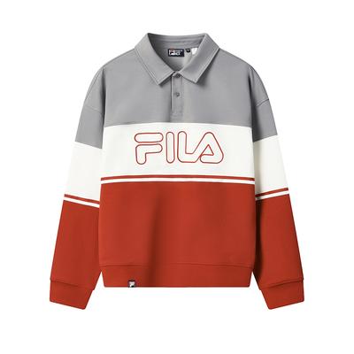 Original Fashion Trend Multicolor Splicing Cotton Durable Loose Knit Long Sleeve Polo Shirt Men Polo Shirts Elegant-Gray F11M549209FGY