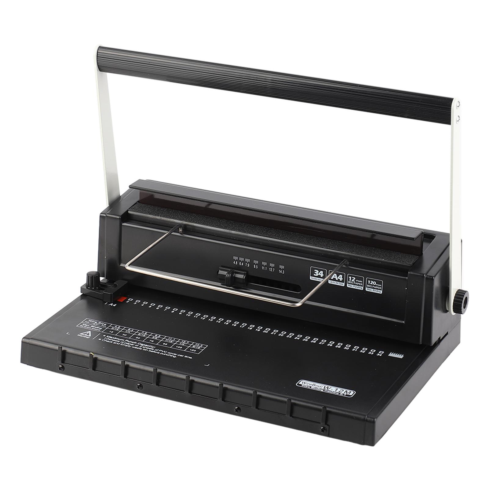 

Переплетная машина 2 катушки 34 отверстия 12 листов Мощность перфорации Спиральная переплетная машина для А4