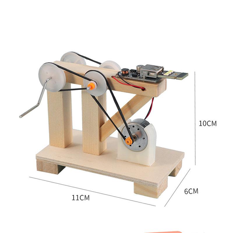 Hand cranked generator fun scientific experiment small invention children's toy DIY small production handmade puzzle childrentoy