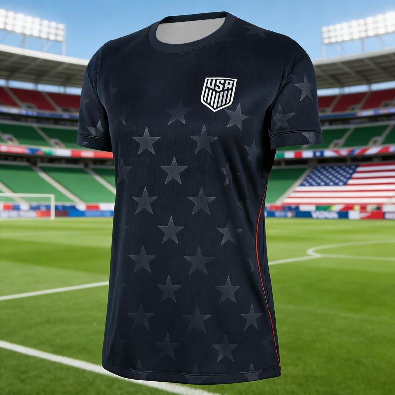 USA Football Jersey  2026 Sports Athletics Apparel Crew Neck Breathable Quick Dry Short Sleeve Sports Jersey