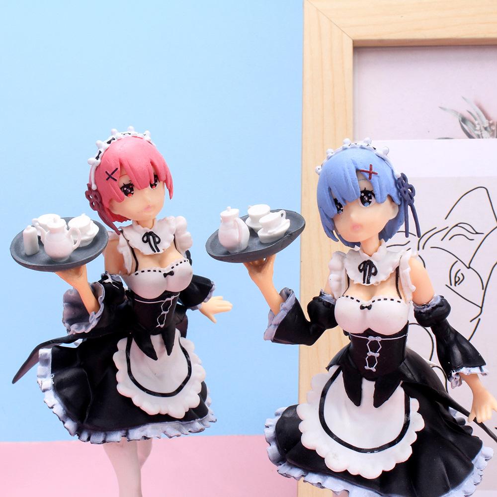 17cm Anime Figure Kawaii Girl Apron Maid Dress Girl PVC Action Model Toy Birthday  Gift