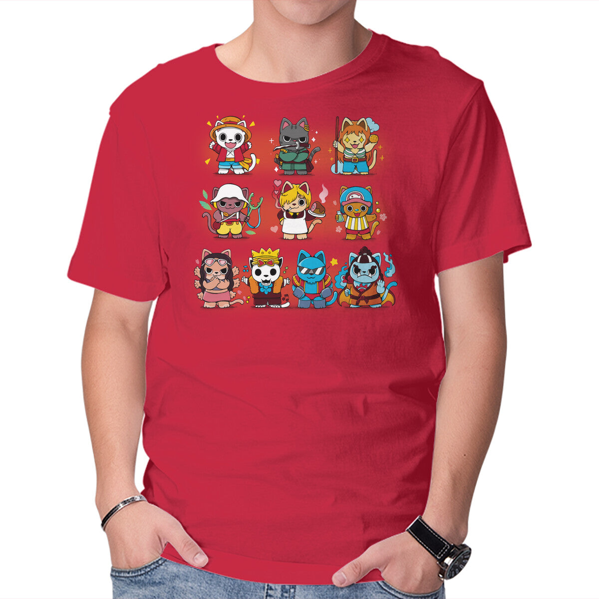 Unisex Crew Neck T-Shirt Pirate Kittens Graphic Short Sleeve Casual Tee XXXL