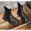 Fashion Trend for Spring and Autumn New Style Retro Shoes High Quality Leather Sleeves Wear-resistant Luxury Boots with Thick Soles