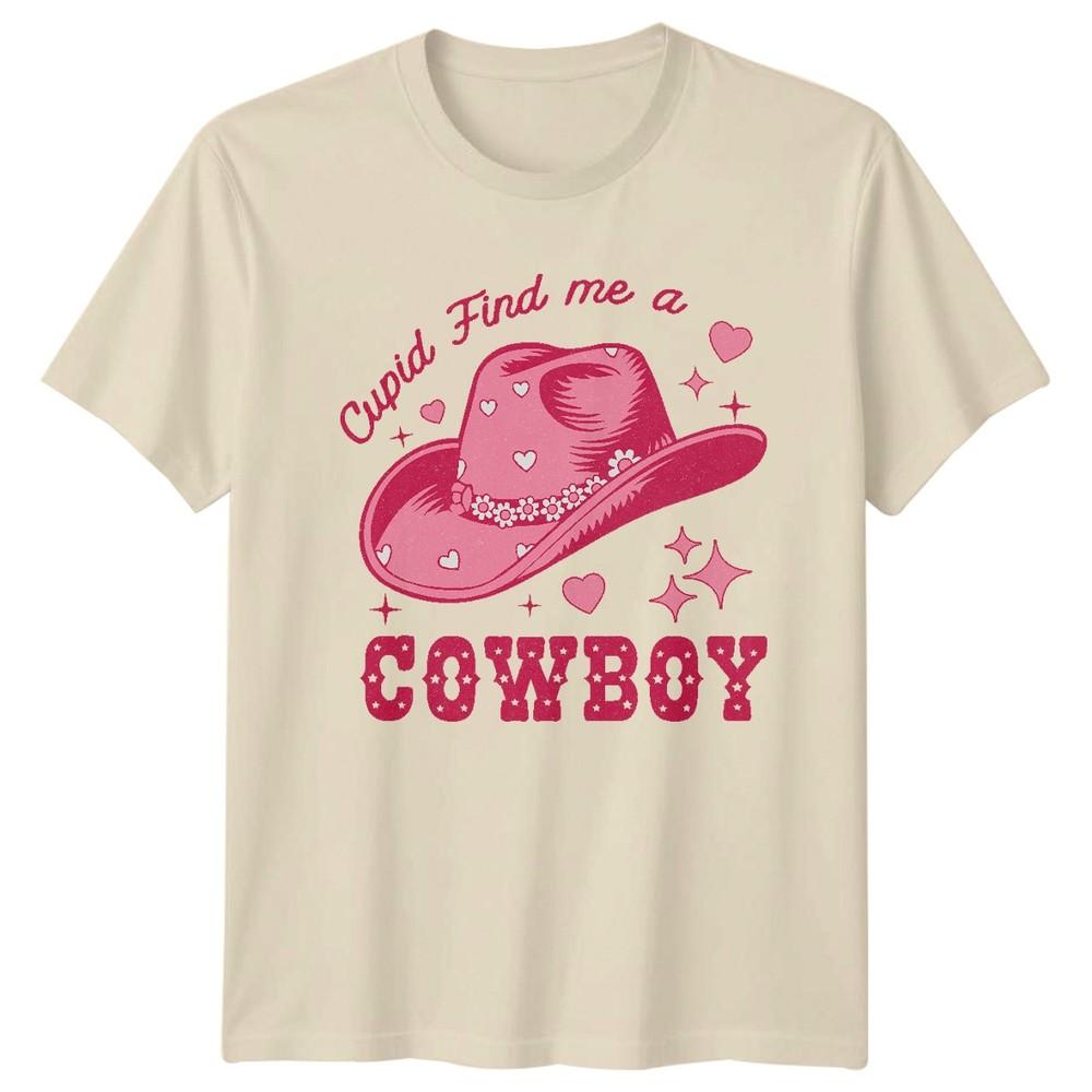Cupid Find Me A Cowboy Western RoUnisexce Unisexs Unisexs Graphic Tee