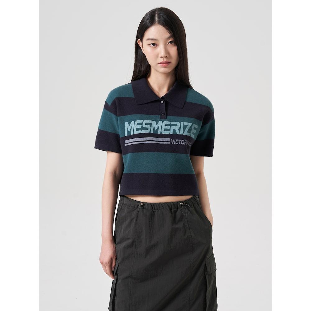 8SECONDS Color Block Collar Neck Short Sleeve Pullover Navy (164851Ey2R)