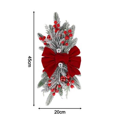 Christmas Celebration Christmas Ornaments Christmas Home Decor Bows And Pine Cones Cordless Pre-installed Light Hanging Loops