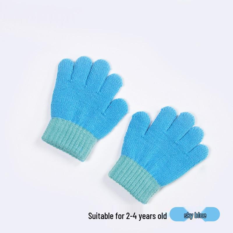 Winter Warmth: Cute Knitted Wool Gloves for Baby Boys & Girls