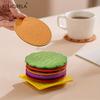 8 stk/sett Burger Shape Coaster Creative Cup Pad Silikonisolasjonsmatte Krusholder Kjøkken Spisebord Bar Borddekorasjoner Barnegave