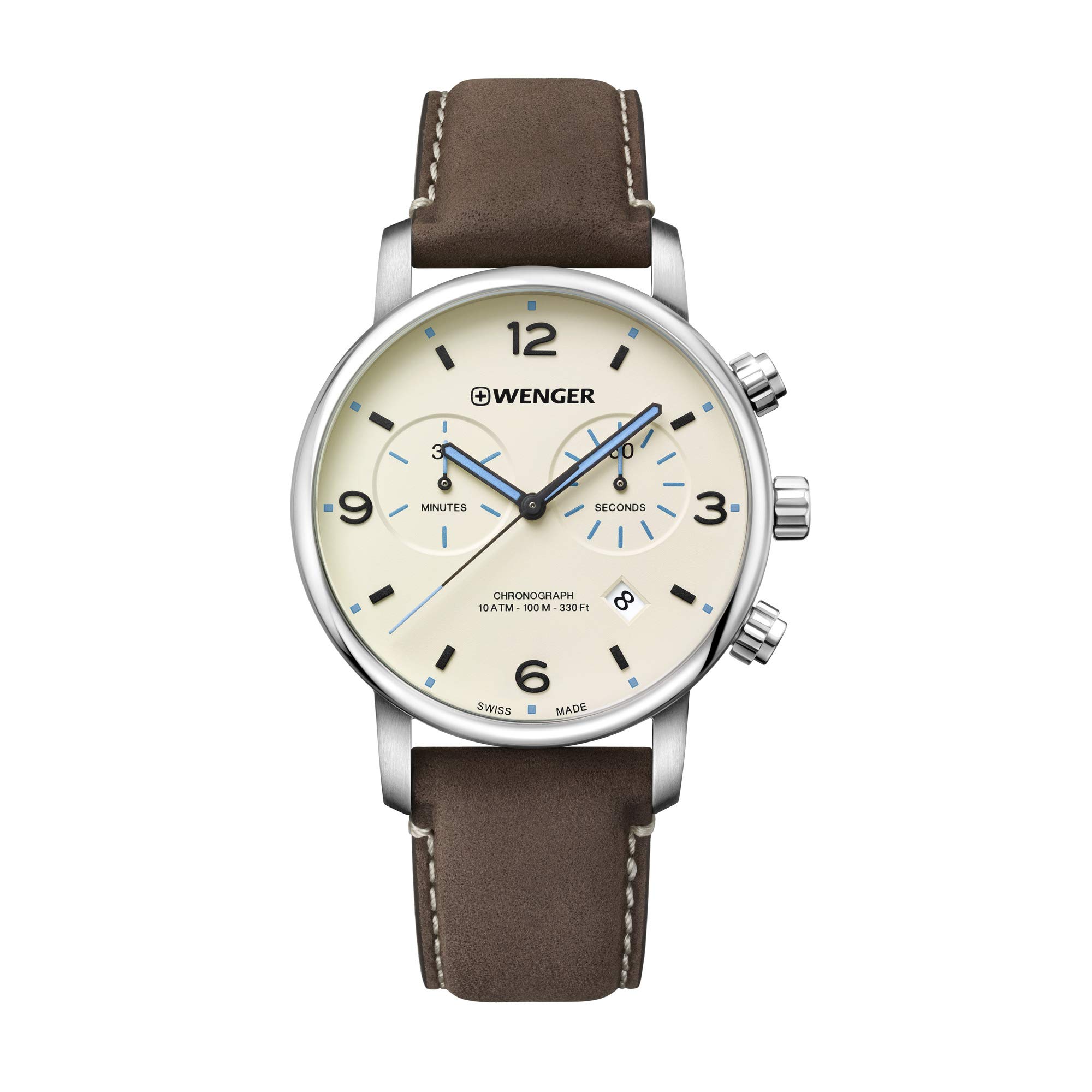 

Годинник WENGER URBAN METROPORITAN CHRONO Подарунок Кварцовий [WENGER] (Міський Метрополитен) 01.1743.111 [] вершковий