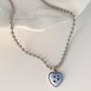 Colorful Butterfly Rabbit Collar Chain Cute Heart Pendant Necklace for Girls Sweet Heart Clavicle Chain Jewelry Women