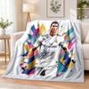Cristiano Ronaldo Aufdruck Flanelldecke Warmer Komfort Bettüberwurf Für Innenbereich Heimdekoration