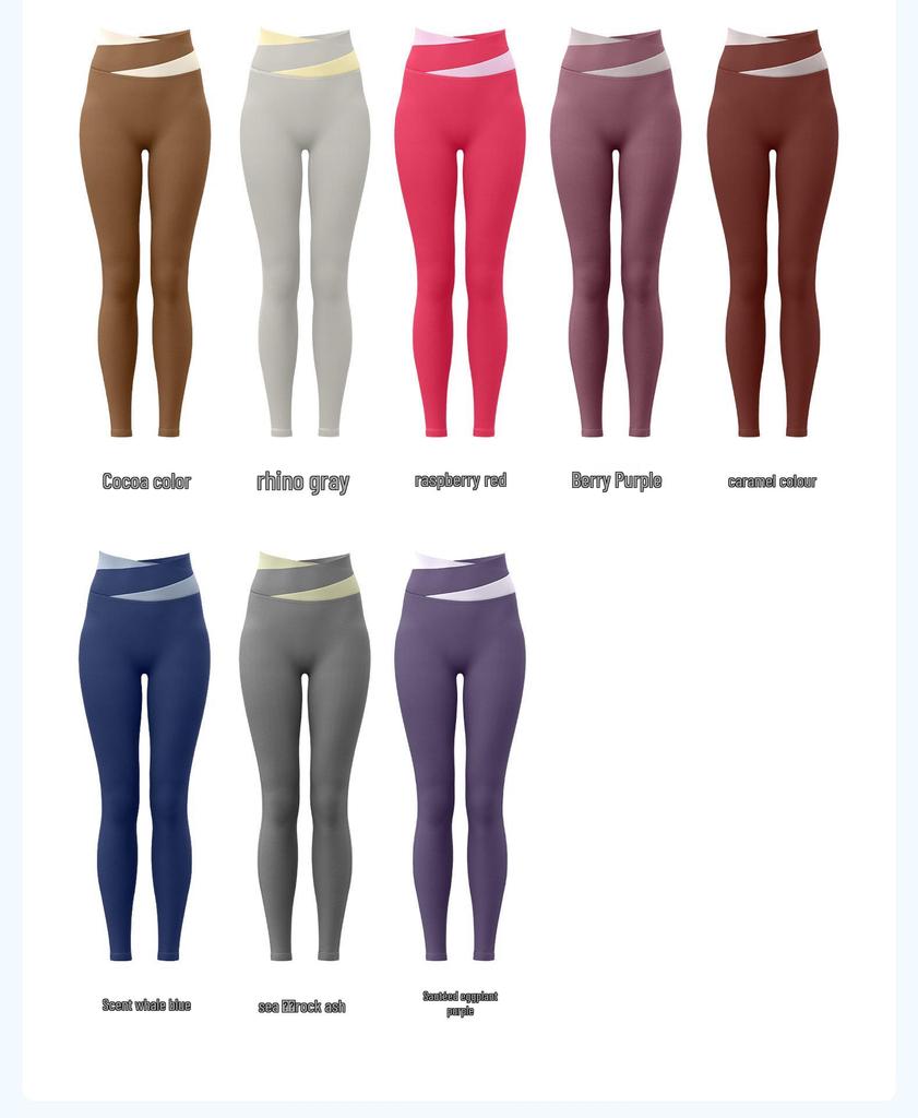 High-Waisted Color-Block Yoga Set: Tummy Control, Shockproof Sportswear for Women