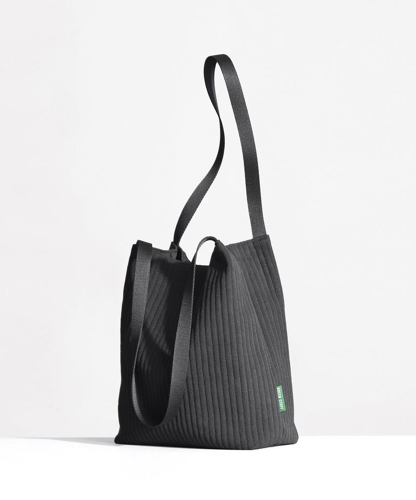 Green Stuff Effortlessly Boxy Shopper Bag 61 Ribbed Corduroy - Black