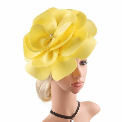 Fashion Headpiece 3D Flower Fascinators Hat Large Flower Formal Rose Fascinators Tea Party Hats Wedding Events