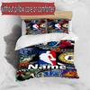 3pcs Duvet Cover Set (1*Duvet Cover + 2*Pillowcase, Without Core), Custom Name basketball Pattern Bedding Set, Home Bedroom Decor Gift