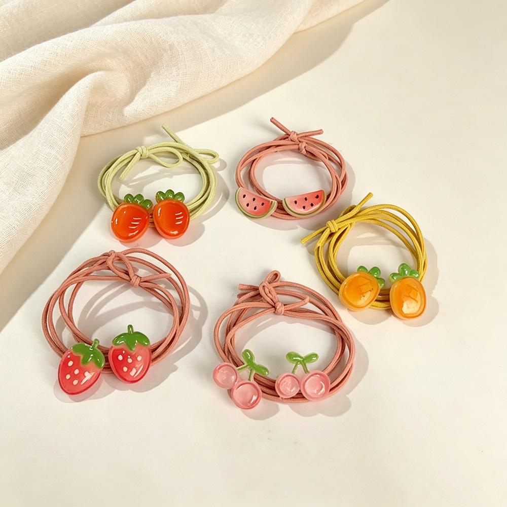 High Elasticity Hair Ties for Girls - Gentle, Durable Rubber Bands for Kids' Ponytails