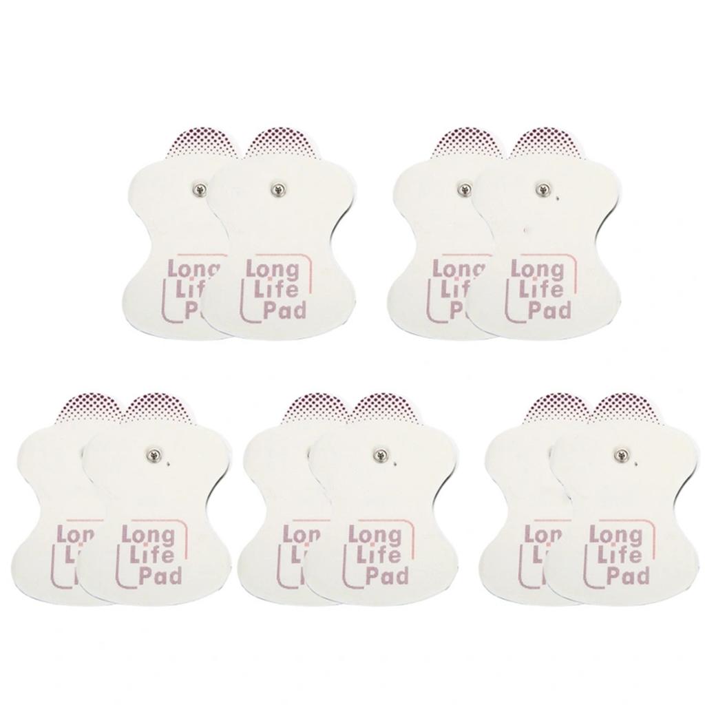 10pcs Electrode Patch 2mm Button Type Foam Electrode Pads Set Reusable Electric Therapy Pad For TENS Muscle Stimulator Machine