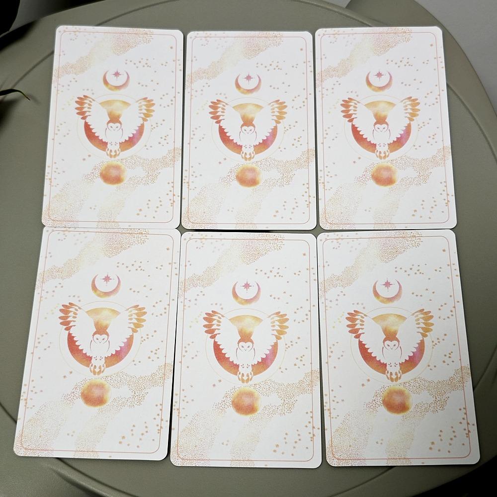 Sowa i Sroka Lenormand 10,3*6 cm Talia 36 kart Lenormand tradycyjnie ilustrowana tuszem (Wersja Sowa)