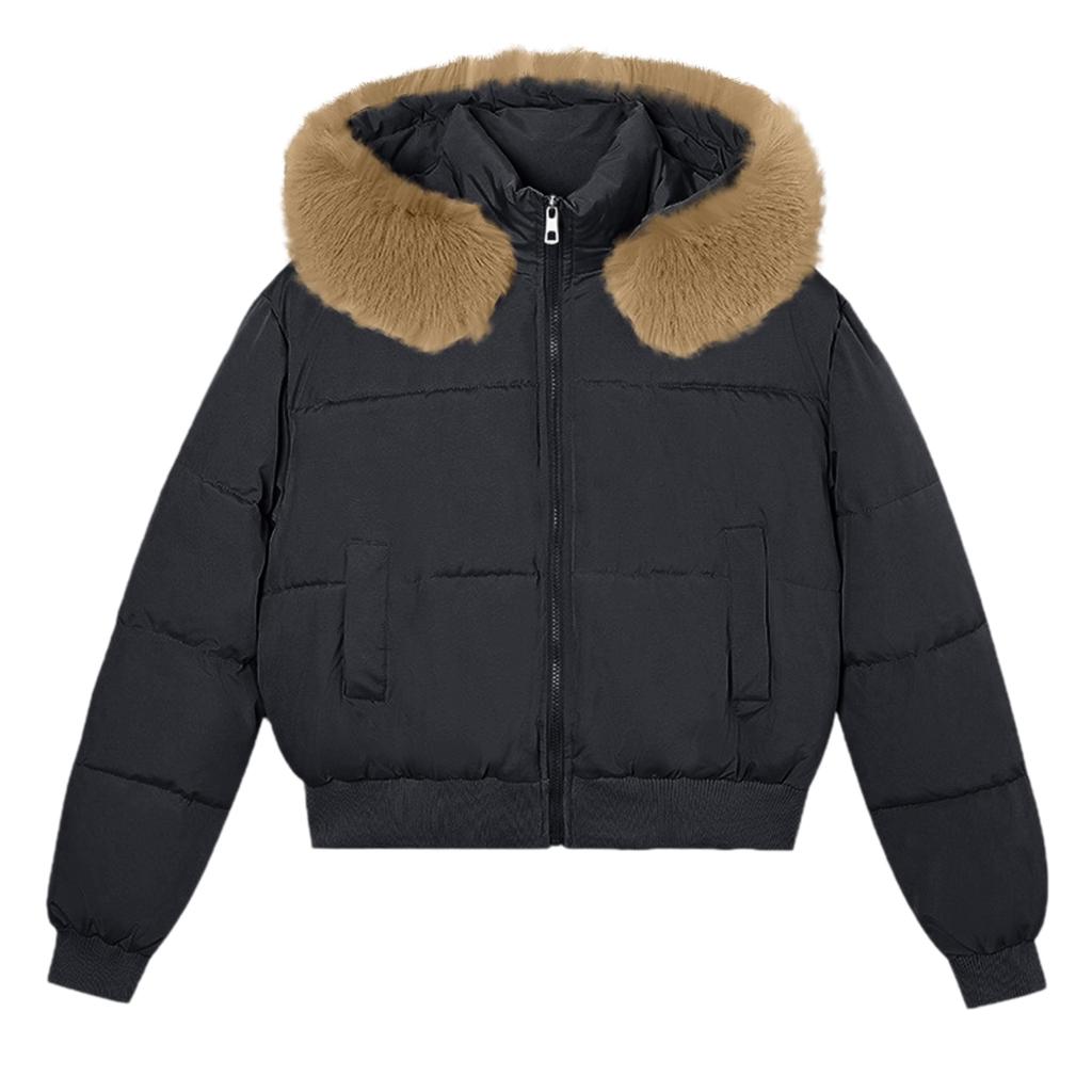 Women's Winter Design Hooded Short Cotton-padded Jacket