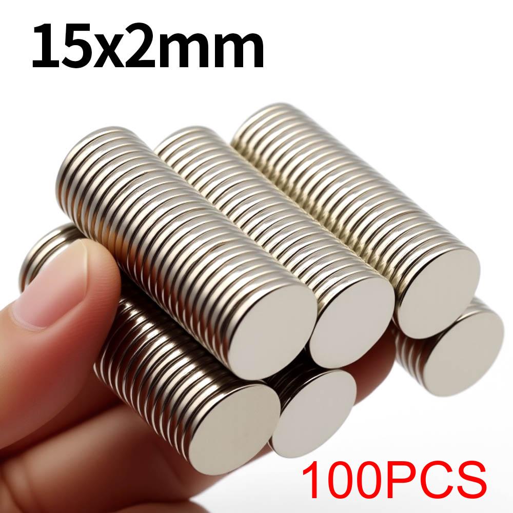 15x2mm Superstarker Neodym-Magnet N35 NdFeB Permanentmagnetische Magnete Rund Leistungsstarke Magnete Kühlschrankmagnet