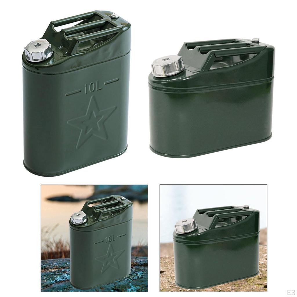 10L Benzinkanister aus Metall, Benzintank, Dieselbehälter für den Notfall, vielseitig einsetzbar, gute Abdichtung