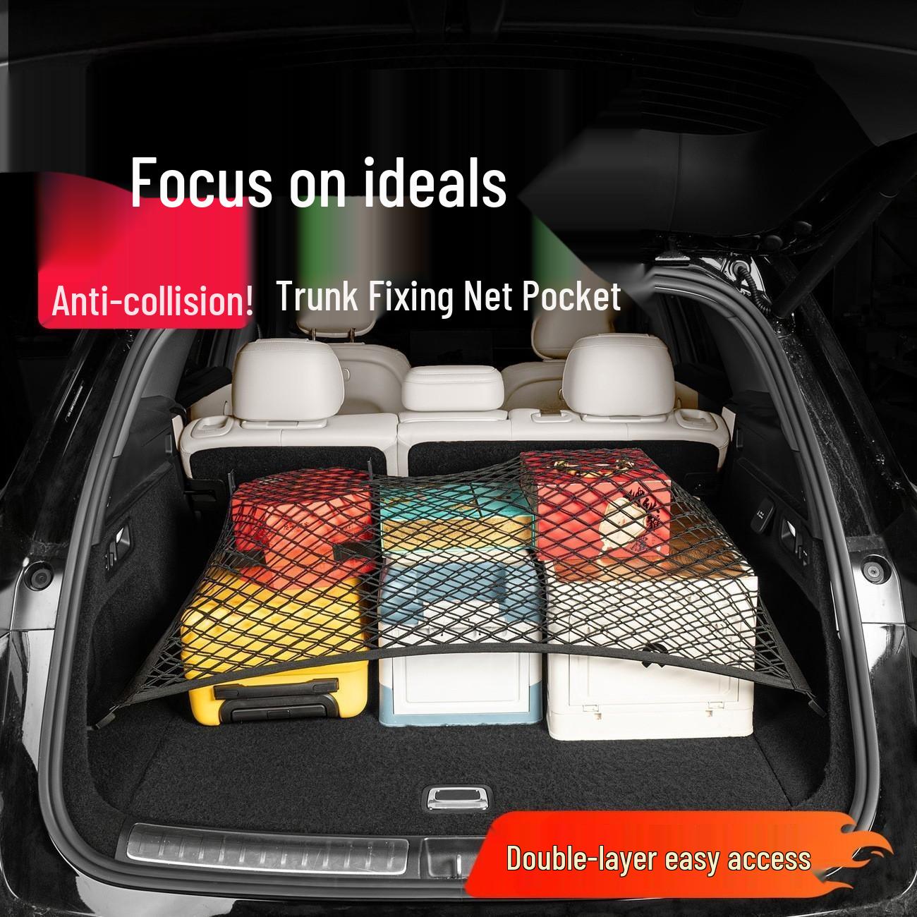 Ideal i8 MEGA Trunk Net Storage Bag for L6-L9 Tail Box – Car Interior Accessory Ideal MEGA