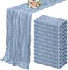10PCS Terracotta Semi-Sheer Table Runner Gauze Cheesecloth Table Setting Dining Wedding Reception Events Christmas Fall Decor