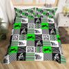 Erosebridal Kids Camping Bedding Set Twin Size Happy Camping Comforter Cover for Boys Girls Western Rustic Farmhouse Style Duvet Cover Vinta